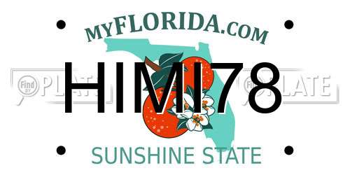 HIMI78 Florida License Plate