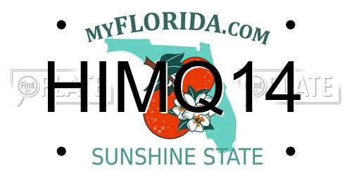 HIMQ14 Florida License Plate
