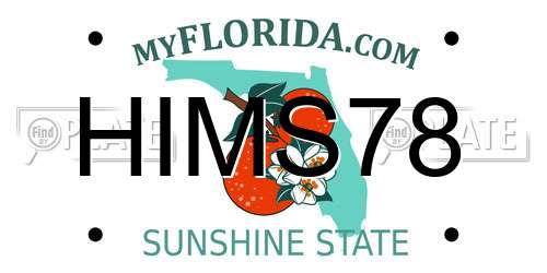 HIMS78 Florida License Plate