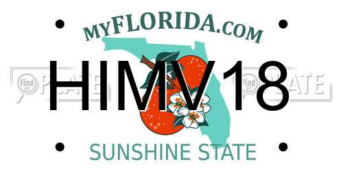 HIMV18 Florida License Plate