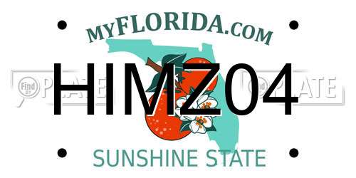 HIMZ04 Florida License Plate