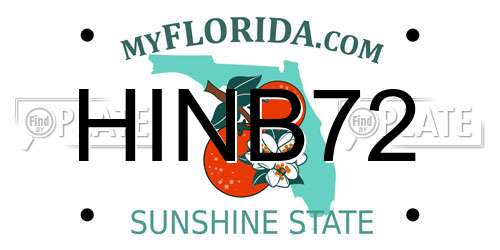 HINB72 Florida License Plate