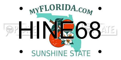 HINE68 Florida License Plate