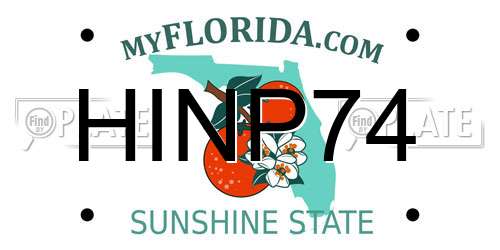 HINP74 Florida License Plate