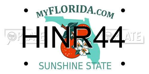 HINR44 Florida License Plate