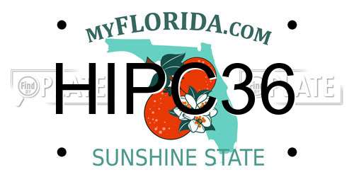 HIPC36 Florida License Plate
