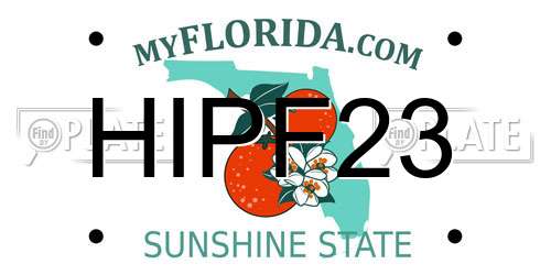 HIPF23 Florida License Plate