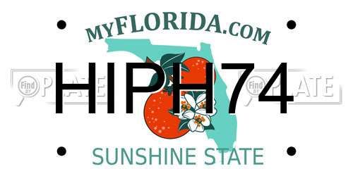 HIPH74 Florida License Plate