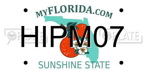 HIPM07 Florida License Plate