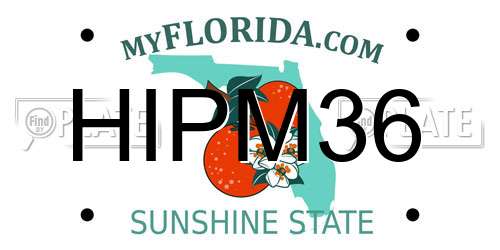 HIPM36 Florida License Plate