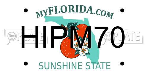 HIPM70 Florida License Plate