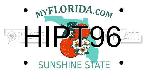 HIPT96 Florida License Plate