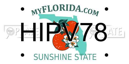 HIPV78 Florida License Plate
