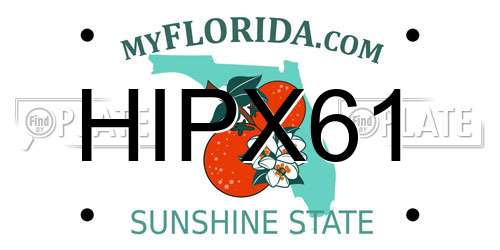 HIPX61 Florida License Plate
