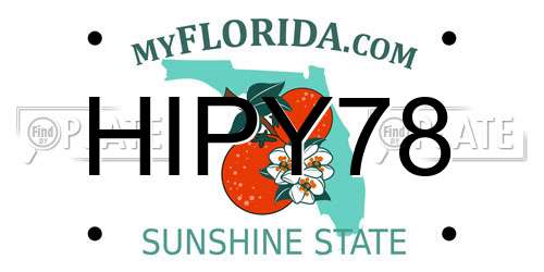 HIPY78 Florida License Plate