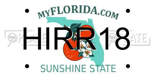 HIRR18 Florida License Plate