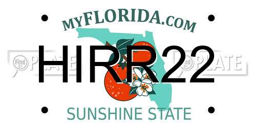 HIRR22 Florida License Plate