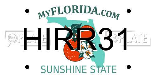 HIRR31 Florida License Plate
