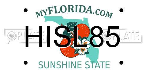 HISL85 Florida License Plate