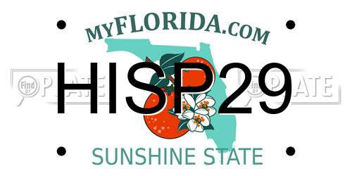 HISP29 Florida License Plate