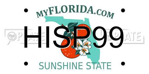 HISP99 Florida License Plate