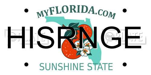 HISRNGE Florida License Plate