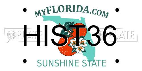 HIST36 Florida License Plate