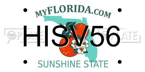 HISV56 Florida License Plate