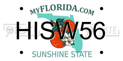 HISW56 Florida License Plate