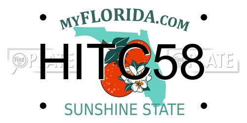 HITC58 Florida License Plate