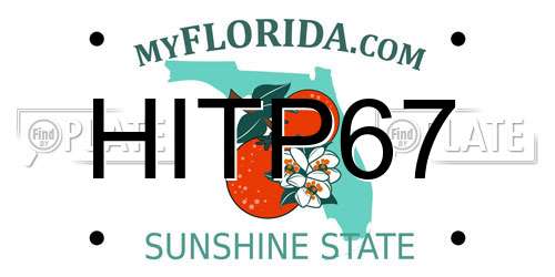 HITP67 Florida License Plate