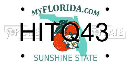 HITQ43 Florida License Plate