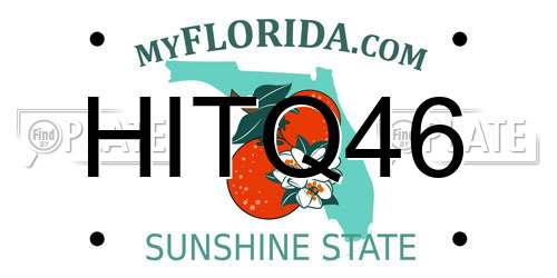 HITQ46 Florida License Plate