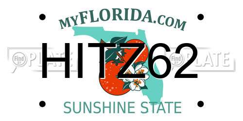 HITZ62 Florida License Plate