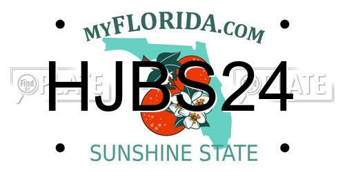 HJBS24 Florida License Plate