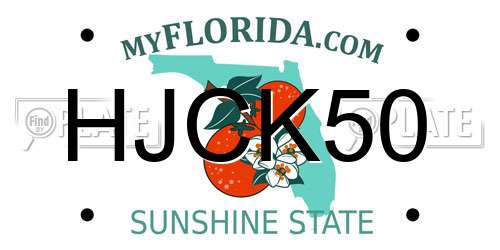 HJCK50 Florida License Plate