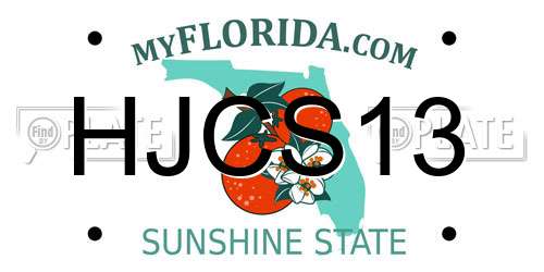HJCS13 Florida License Plate