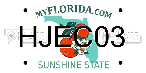 HJEC03 Florida License Plate