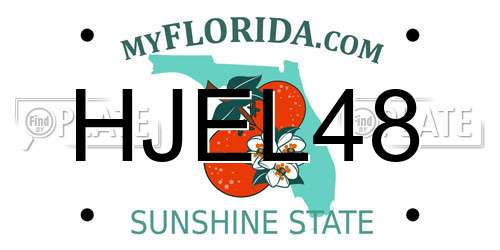 HJEL48 Florida License Plate