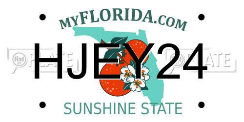 HJEY24 Florida License Plate