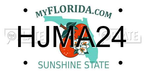 HJMA24 Florida License Plate
