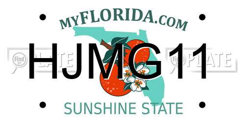 HJMG11 Florida License Plate
