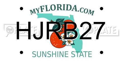 HJRB27 Florida License Plate