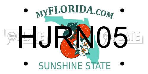 HJRN05 Florida License Plate