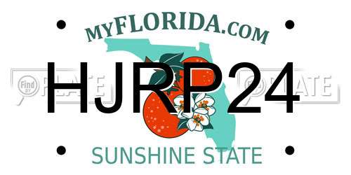 HJRP24 Florida License Plate