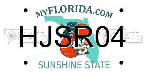 HJSR04 Florida License Plate