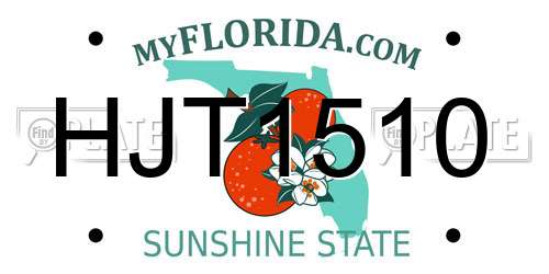 HJT1510 Florida License Plate