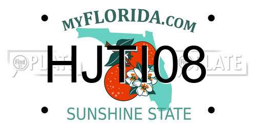 HJTI08 Florida License Plate