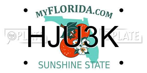 HJU3K Florida License Plate