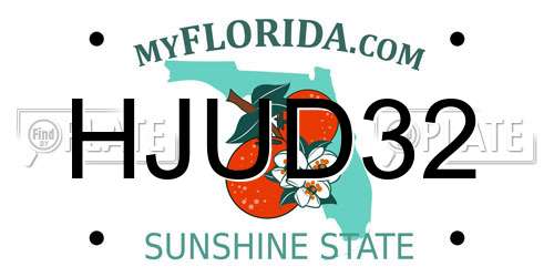 HJUD32 Florida License Plate